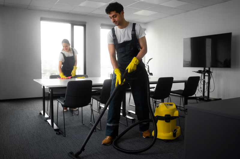 floor cleaning with vacuum